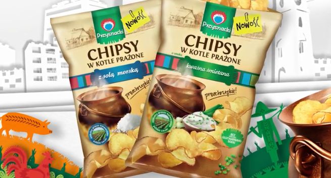 Przysnacki reklamowane jako Chipsy w Kotle Prażone (wideo)