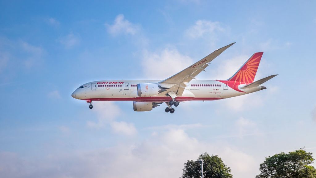 Air India Boeing 787 Dreamliner
Air India Boeing 787-8 Dreamliner airplane as seen on final approach landing at London Heathrow International Airport LHR EGLL in England, UK. The long haul wide-body Boeing 787 aircraft has the registration VT-ANV, 2x GE jet engines. AirIndia AI AIC is the flag carrier of India and government-owned. The Indian airline carrier is a Star Alliance aviation alliance member and connects the British capital to Ahmedabad, Bengaluru, Delhi and Mumbai. (Photo by Nicolas Economou/NurPhoto via Getty Images)
NurPhoto
788, air, airline, aviation, b787, b788, bom, boeing 787-8, boeing 787-8 dreamliner, del, dreamliner, egll, european, flight, fly, lhr, london heathrow, united kingdom, vt-anv, aeronautics, aeroplane, aerospace, air travel, aircraft, airliner, airliners, airlines, apporach, arrive, arriving, asian, b 787, boein 787