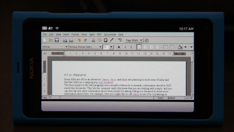 AbiWord na Nokii N9 — monkeyiq.blogspot.com