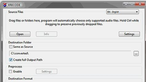 Xrecode - darmowy konwerter audio z przetwarzaniem równoległym 1