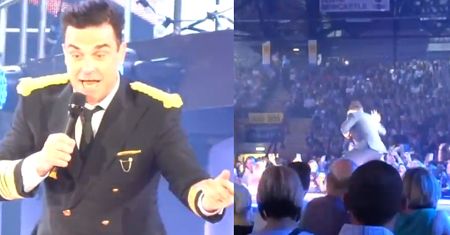 Robbie Williams złamał rękę fance (WIDEO)!