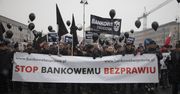 Demonstracja "Stop Bankowemu Bezprawiu." "Mówimy rządzącym, by zakończyli bankowe oszustwa i przekręty"