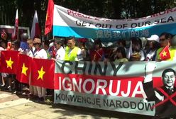 Wizyta Prezydenta Chin w Warszawie. Protesty przed Ambasadą