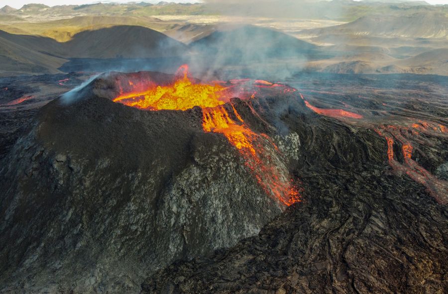 Erupcja wulkanu w Islandii