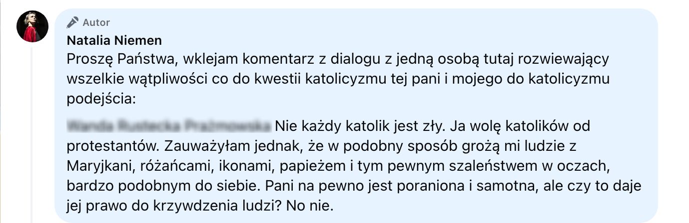 Natalia Niemen została zaatakowana