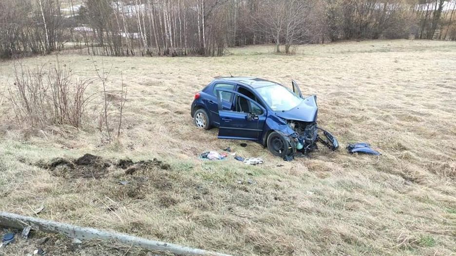 Dramatyczny wypadek w Gruszowcu. Ranni, w akcji LPR