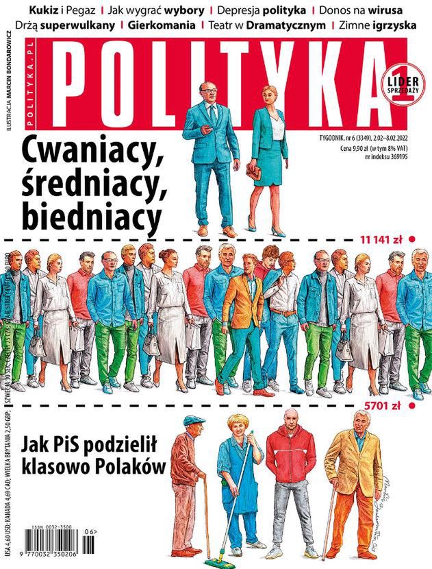 Okładka najnowszego wydania tygodnika "Polityka"