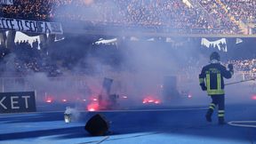 Mecz przerwany na pięć minut. Niebezpieczne sceny na stadionie