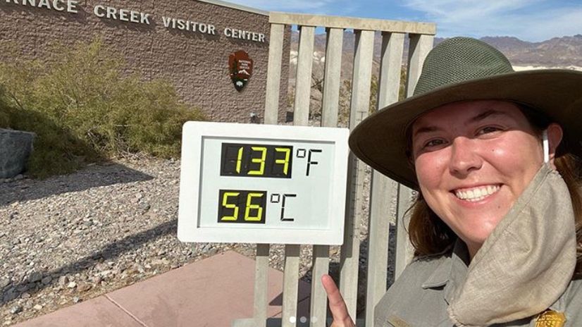 Termometr pokazujący rekordową temperaturę