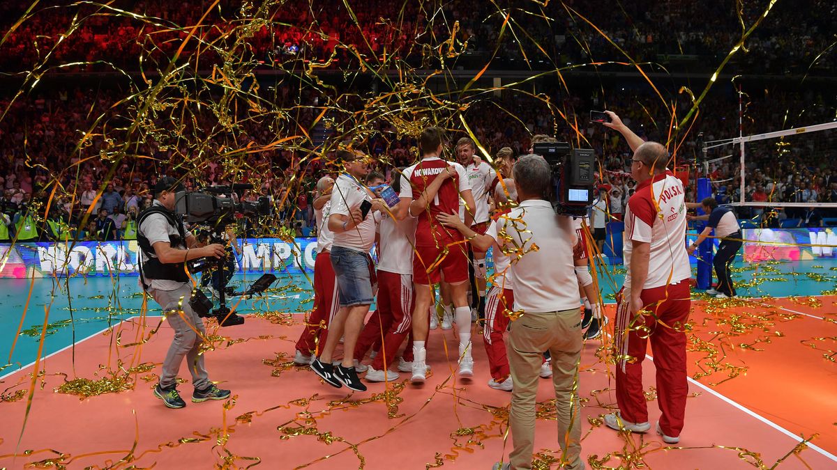 reprezentacja Polski sekundy po zdobyciu mistrzostwa świata