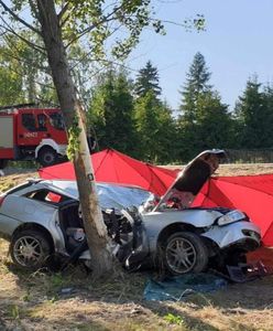 Typin. Tragedia na drodze. Kierowca nie żyje, 7-latek walczy o życie