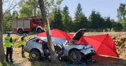 Typin. Tragedia na drodze. Kierowca nie żyje, 7-latek walczy o życie