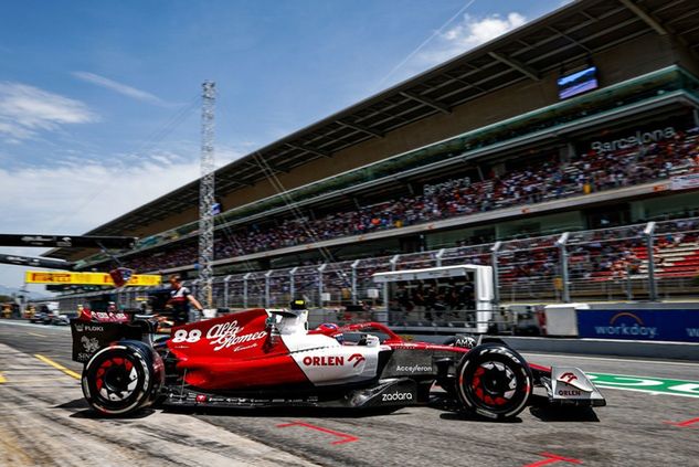 Robert Kubica na torze w Barcelonie