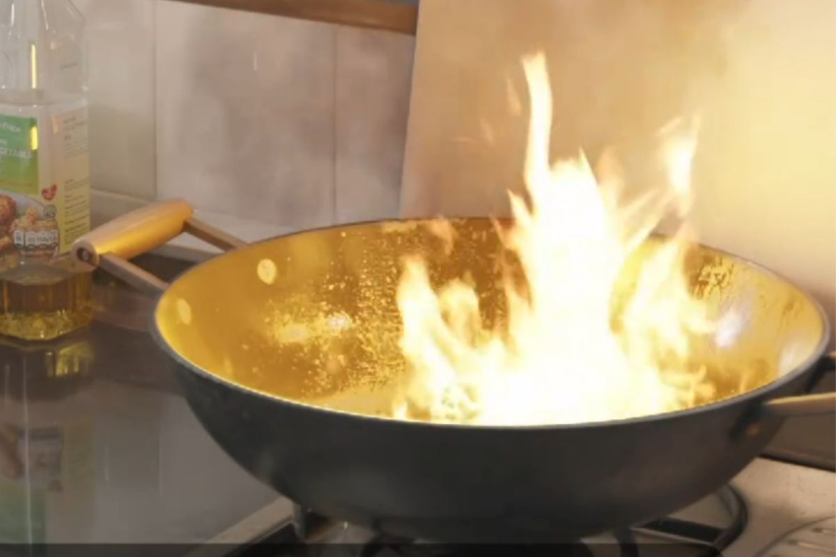 Dousing flames with danger: Why water can escalate a kitchen oil fire