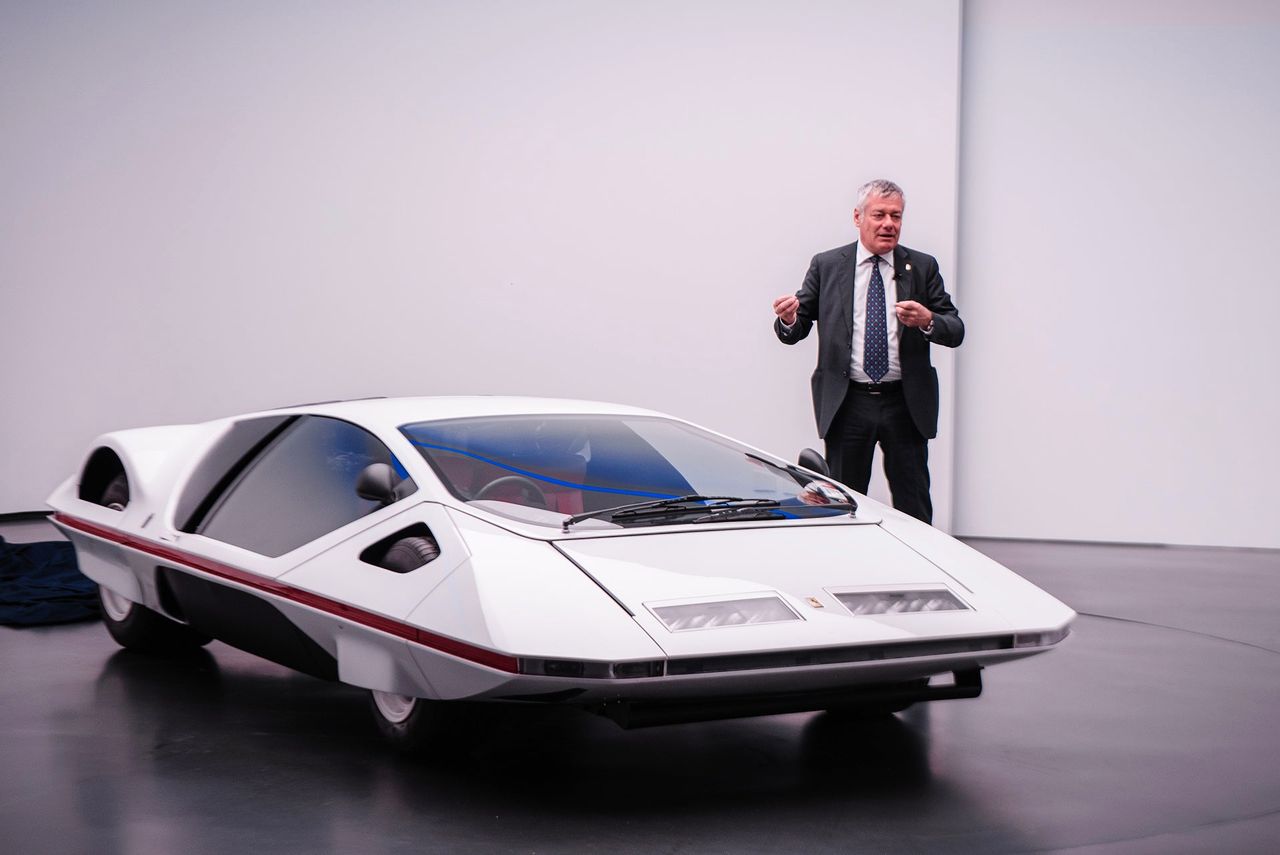 Ferrari 512S Modulo na premierze znaczka pocztowego (fot. Pininfarina)