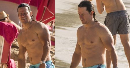 45-letni Mark Wahlberg na plaży bez koszulki (ZDJĘCIA)