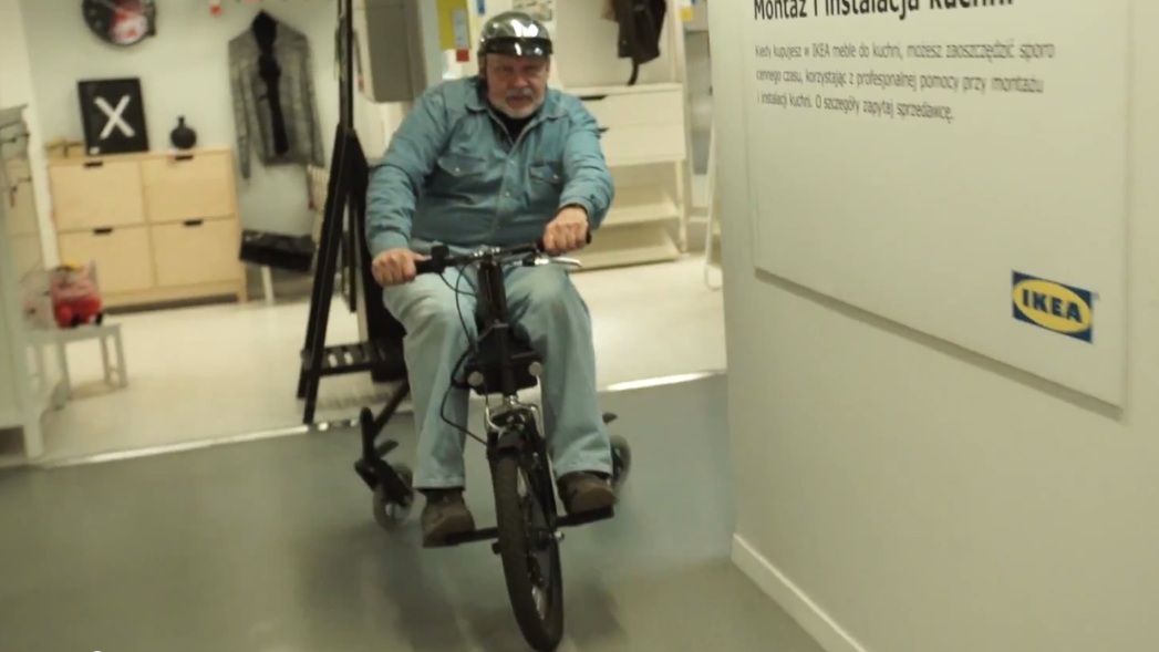 eDrifter - pojazd elektryczny, stworzony przez polskiego emeryta, przetestowany... w IKEI 1