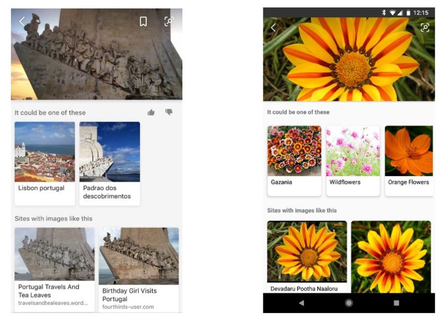 Zaktualizowana aplikacja Bing podczas wyszukiwania informacji na bazie obrazu.