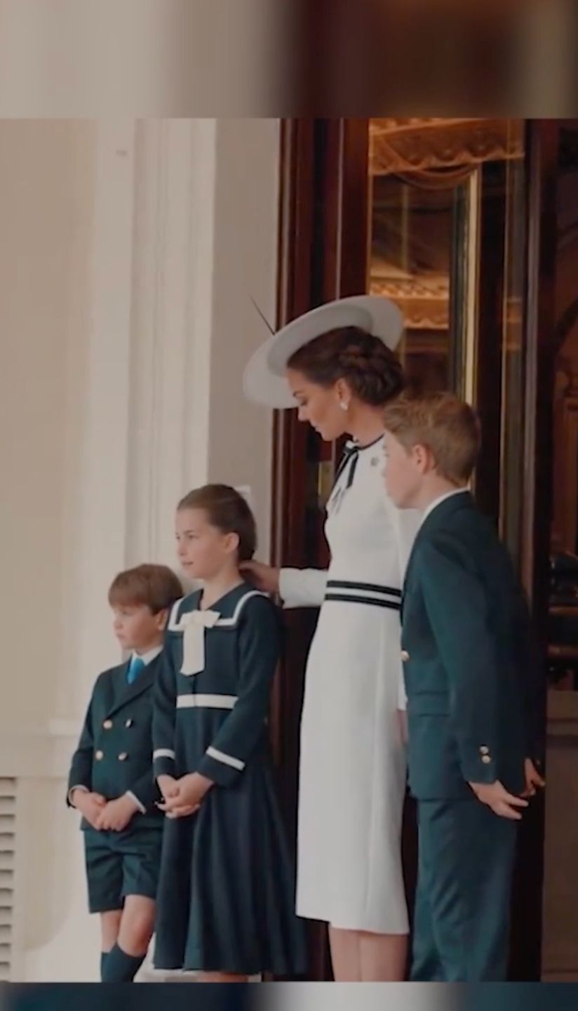 Księżna Kate i księżniczka Charlotte podczas Trooping the Colour 2024