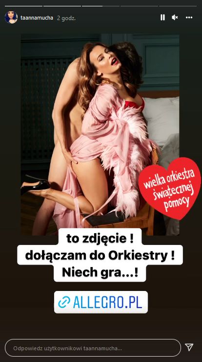Instagram dwukrotnie usunął post Anny Muchy z licytacją na WOŚP