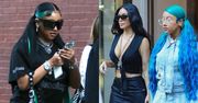Córka Kim Kardashian i Kanye Westa śmiga po mieście z nosem w telefonie. Odpowiedni strój dla 12-latki? (ZDJĘCIA)