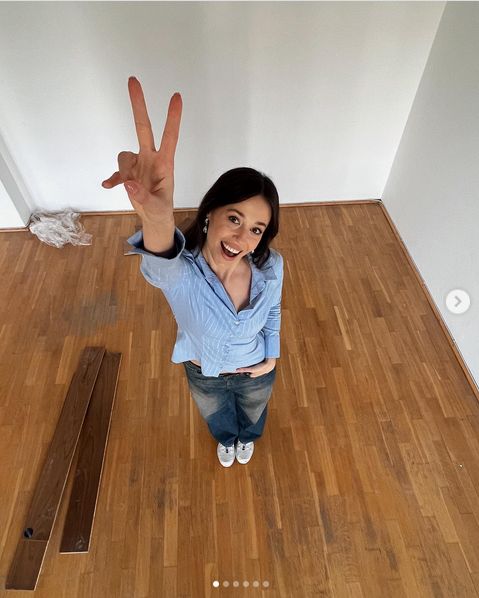 Izabella Krzan ogłasza rozpoczęcie remontu nowego mieszkania
