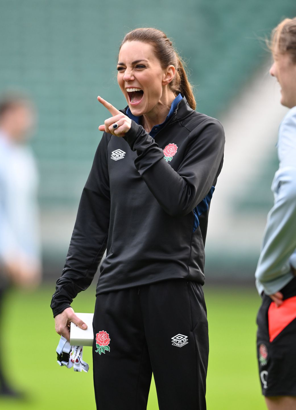 Kate Middleton na treningu rugby