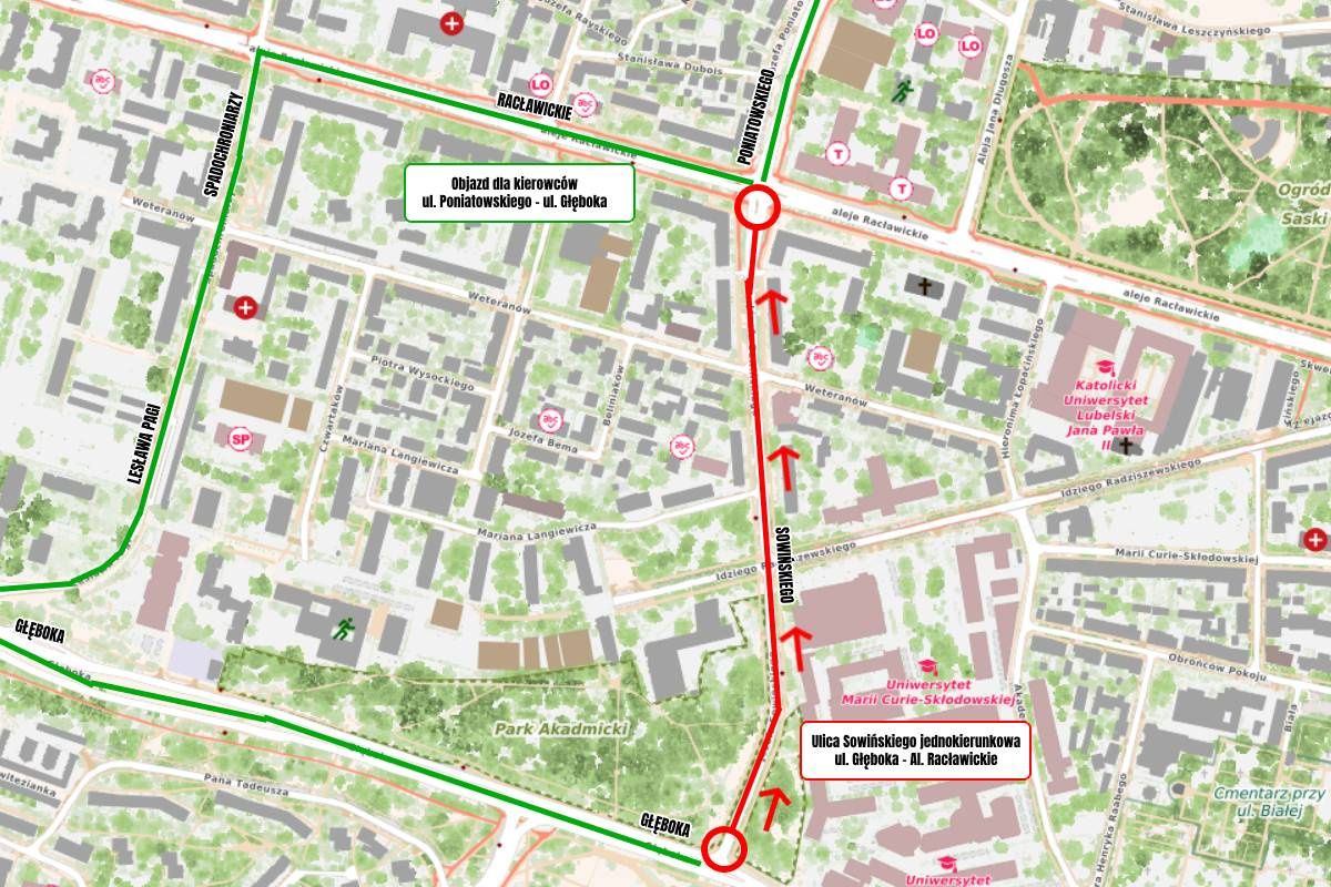 Objazd dla kierowców w czasie remontu ul. Sowińskiego