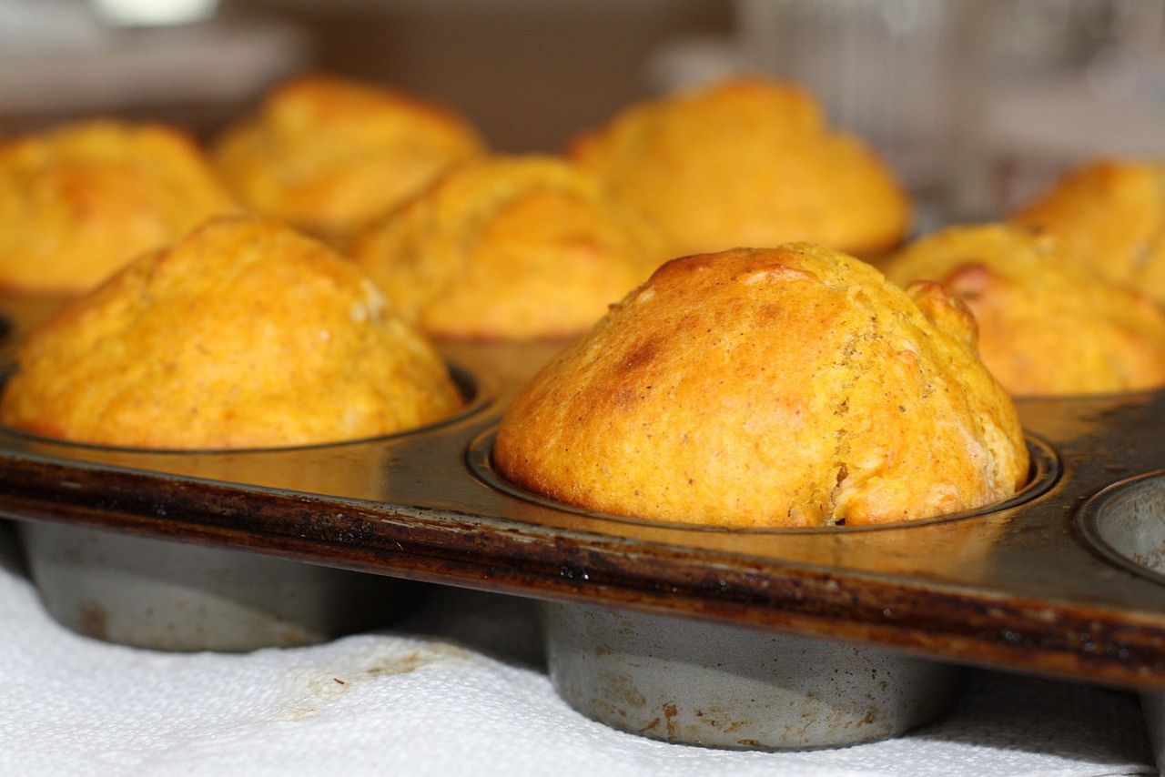 Yogurt muffins are soft and delicate.