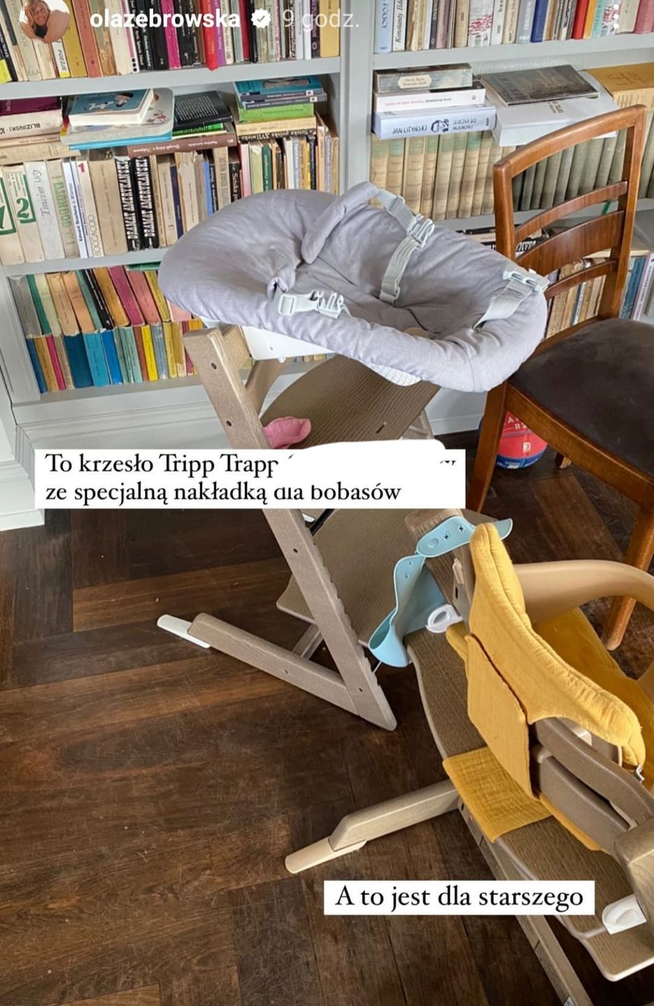 Ola Żebrowska o krzesełku córki