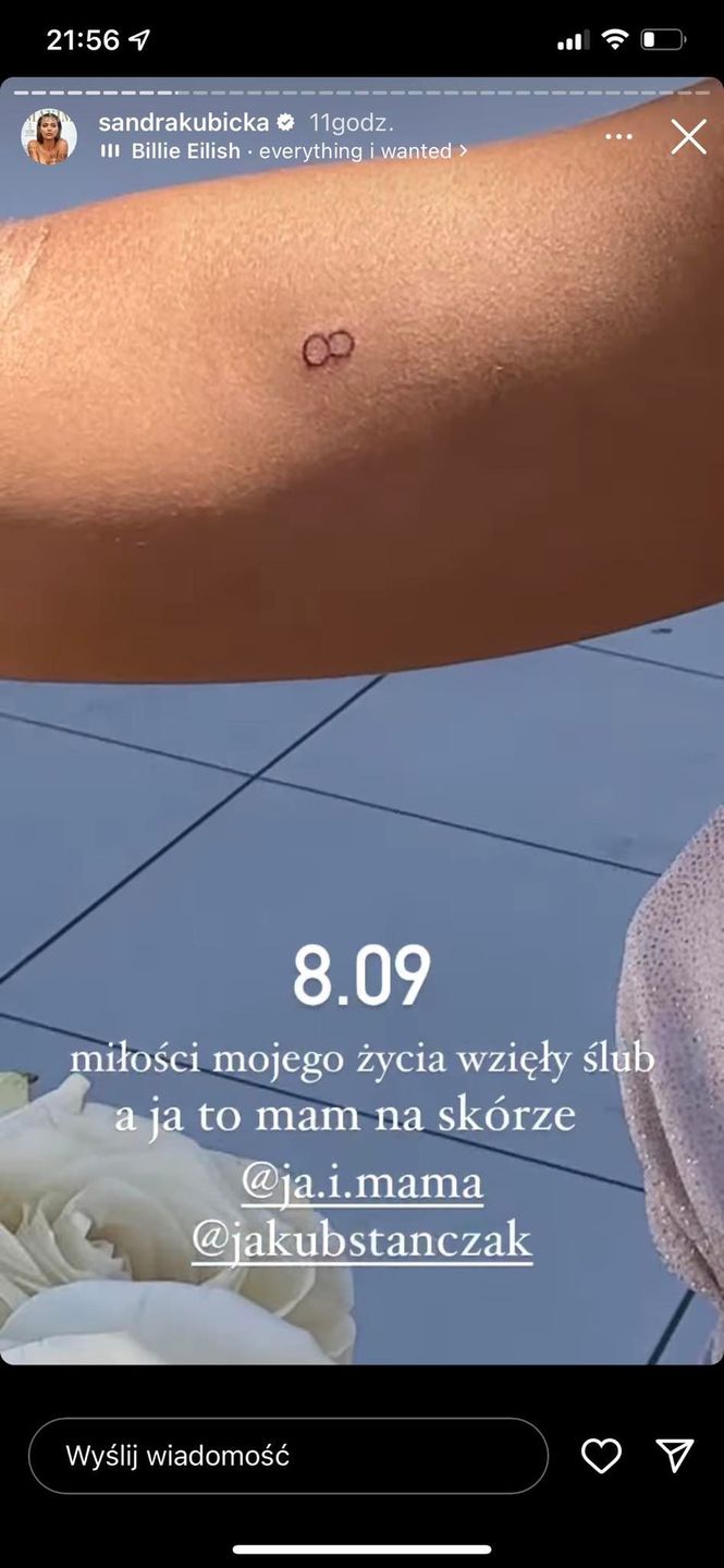Screen z InstaStories Sandry Kubickiej