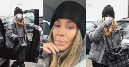 Małgorzata Rozenek w golfie własnej marki za 700 złotych pędzi do salonu paznokci (ZDJĘCIA)