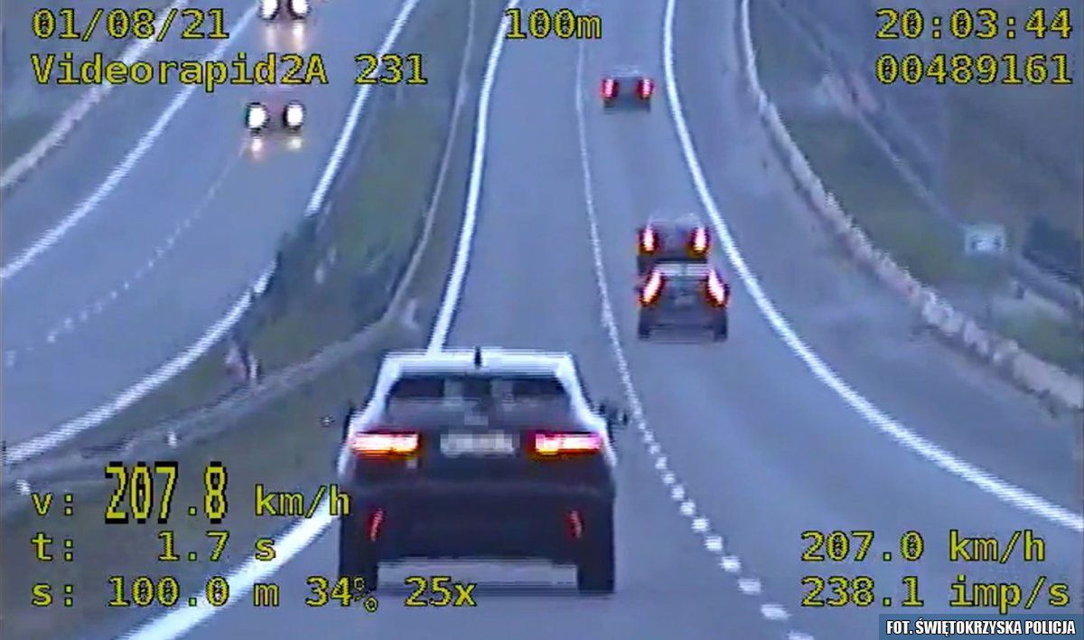 Pędził ponad 200 km/h
