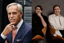 Zygmunt Solorz oraz Piotr Dąbkowski i Mati Staniszewski