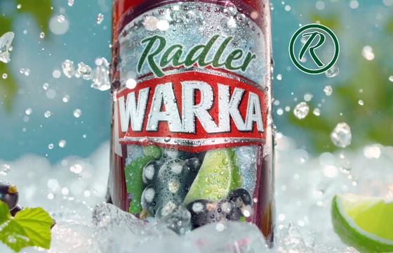 Warka Radler reklamowana w wersji Czarna Porzeczka z Limonką (wideo)