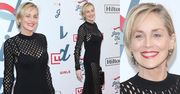 60-letnia Sharon Stone kusi w prześwitującej kreacji na after party po gali Grammy