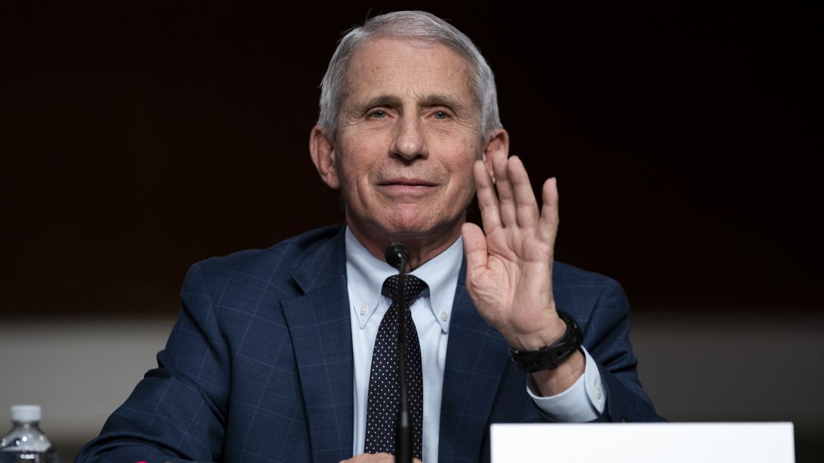 Anthony Fauci, director of the National Institute of Allergy and Infectious Diseases, speaks during a Senate Health, Education, Labor, and Pensions Committee hearing in Washington, D.C., U.S., on Tuesday, Jan. 11, 2022. The hearing is titled "Addressing New Variants: A Federal Perspective on the COVID-19 Response." Photographer: Greg Nash/The Hill/Bloomberg via Getty Images