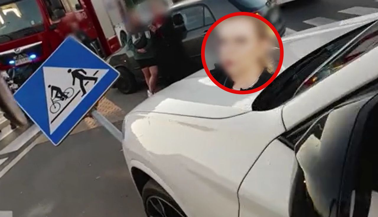 Tak zakończyła jazdę BMW. "Ja chcę policję"