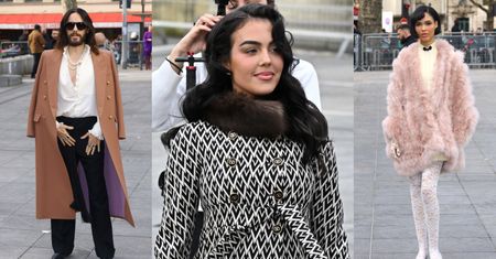 Gwiazdy brylują na pokazie Valentino w Paryżu: Georgina Rodriguez w czarno-białym płaszczu z futrem i dostojny Jared Leto