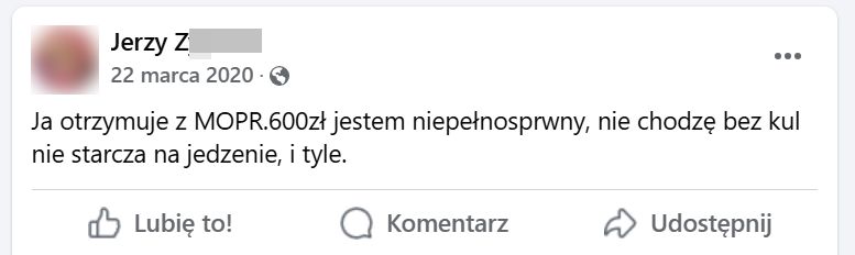 Wpis Jerzego Ż. z 22 marca 2020 r. 