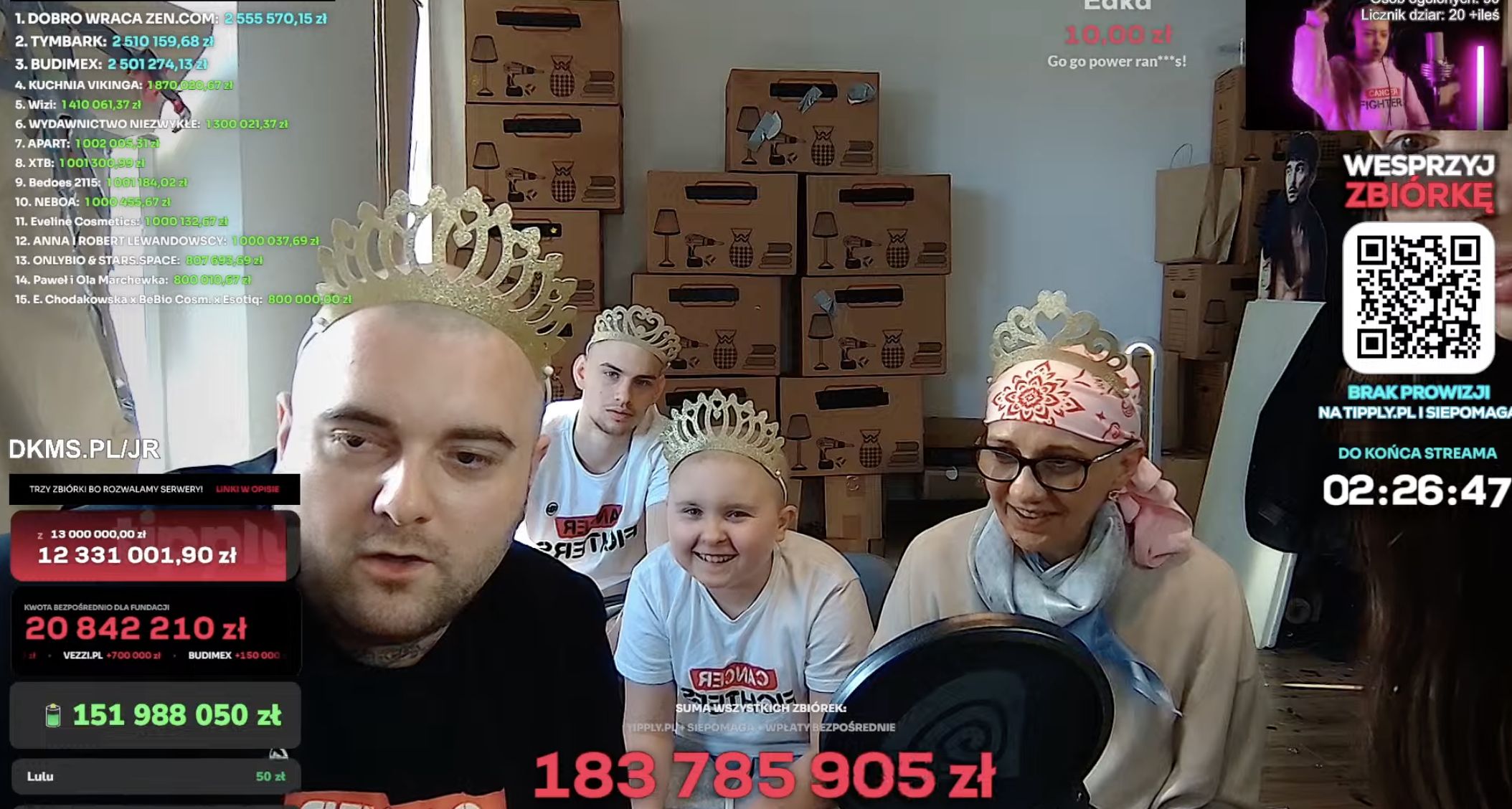 Screen ze streama Łatwoganga