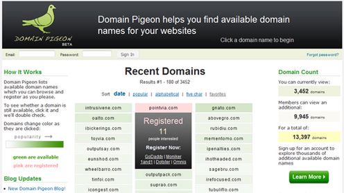 Domain Pigeon, gdy nie potrafisz wymyślić nazwy dla swojej strony 1