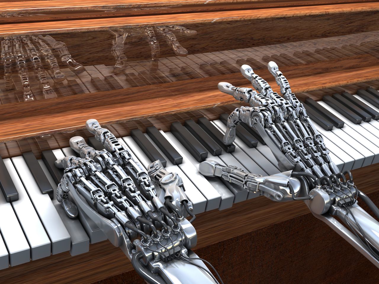 Robot grający na pianinie