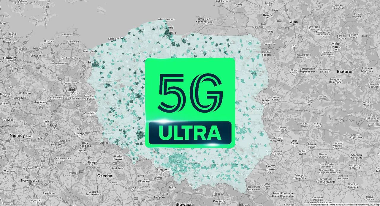 Zasięg 5G Ultra w Plus