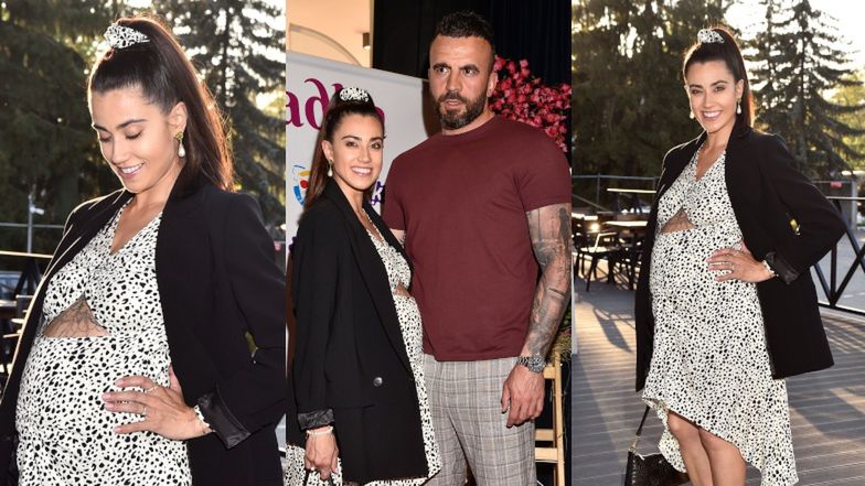 Maja Hyży i Konrad Kozak na teatralnej premierze