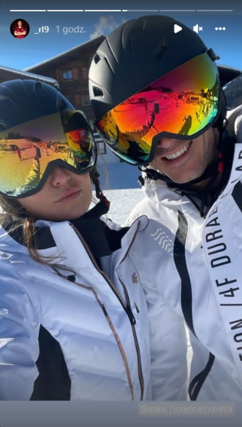 Anna i Robert Lewandowscy szaleją na stoku podczas zimowego wypadu w góry