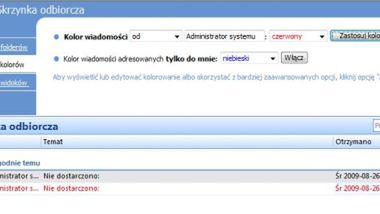 Outlook - wyróżnij kolorem poszczególne e-maile 1