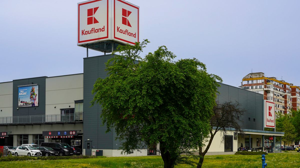 Kaufland, a German hypermarket chain, is in Zagreb, Croatia, on April 28, 2023. Kaufland is part of the Schwarz Gruppe, which also owns Lidl. (Photo by Michael Nguyen/NurPhoto via Getty Images)