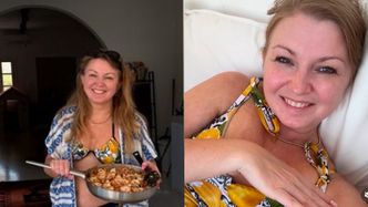 Naturalna Mama Ginekolog nadaje z Santorini i pokazuje fotkę w bikini