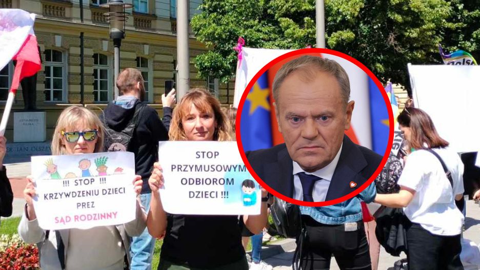 Pod kancelarią premiera odbył się protest